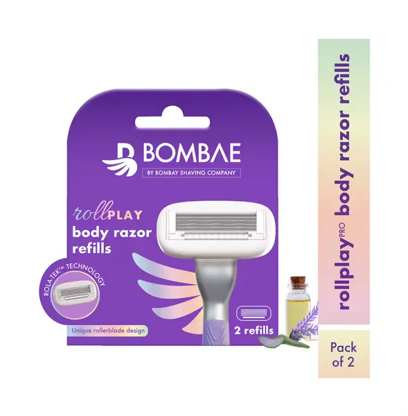 BSC Bombae Rollplay Body Razor Refills - White (2Pcs)